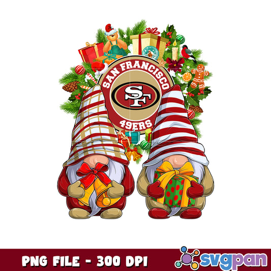 San francisco 49ers christmas png, list of nfl teams png, chrismas gnome​ png