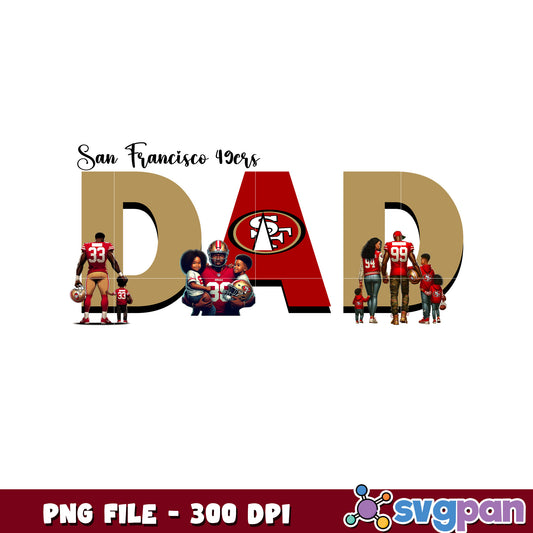 San francisco 49ers dad png, national football league png, amercan football png