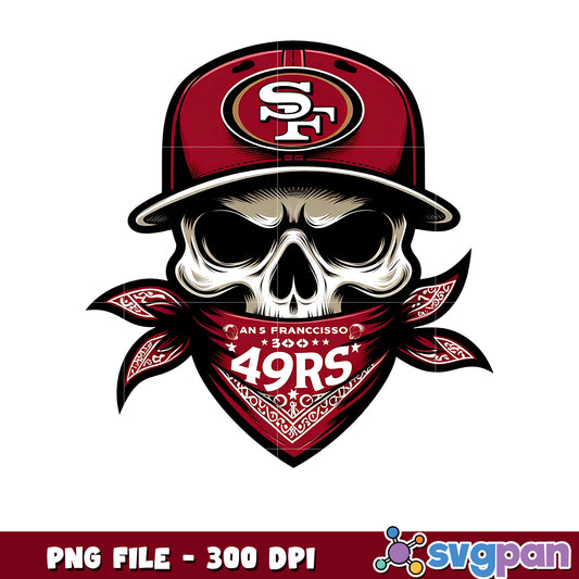 San francisco 49ers skull png, amrican football games​ png, nfl schedule​ png
