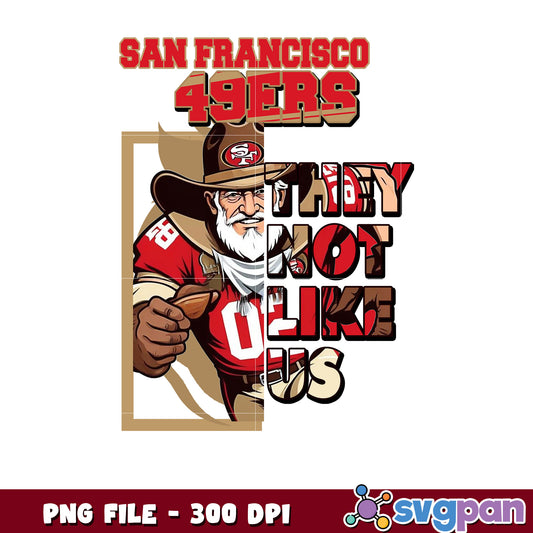 San francisco 49ers they not like us png, super bowl 2025 png, nfl teams helmet png