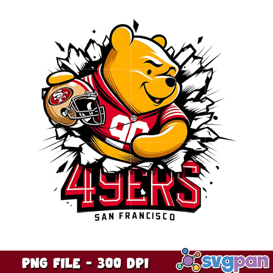 San francisco 49ers winnie png, nfl games today png, american rugby png