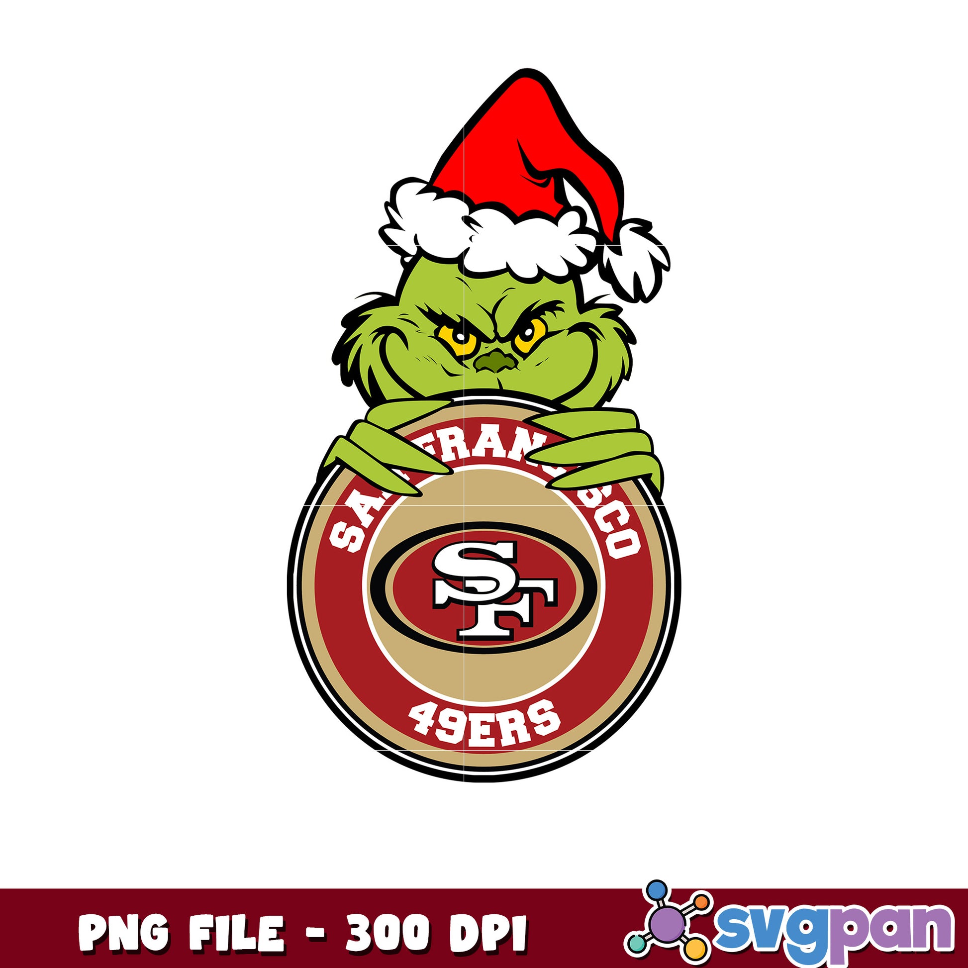 San fransisco 49ers grinch design png, pittsburgh steelers team png, super bowl 2025 png