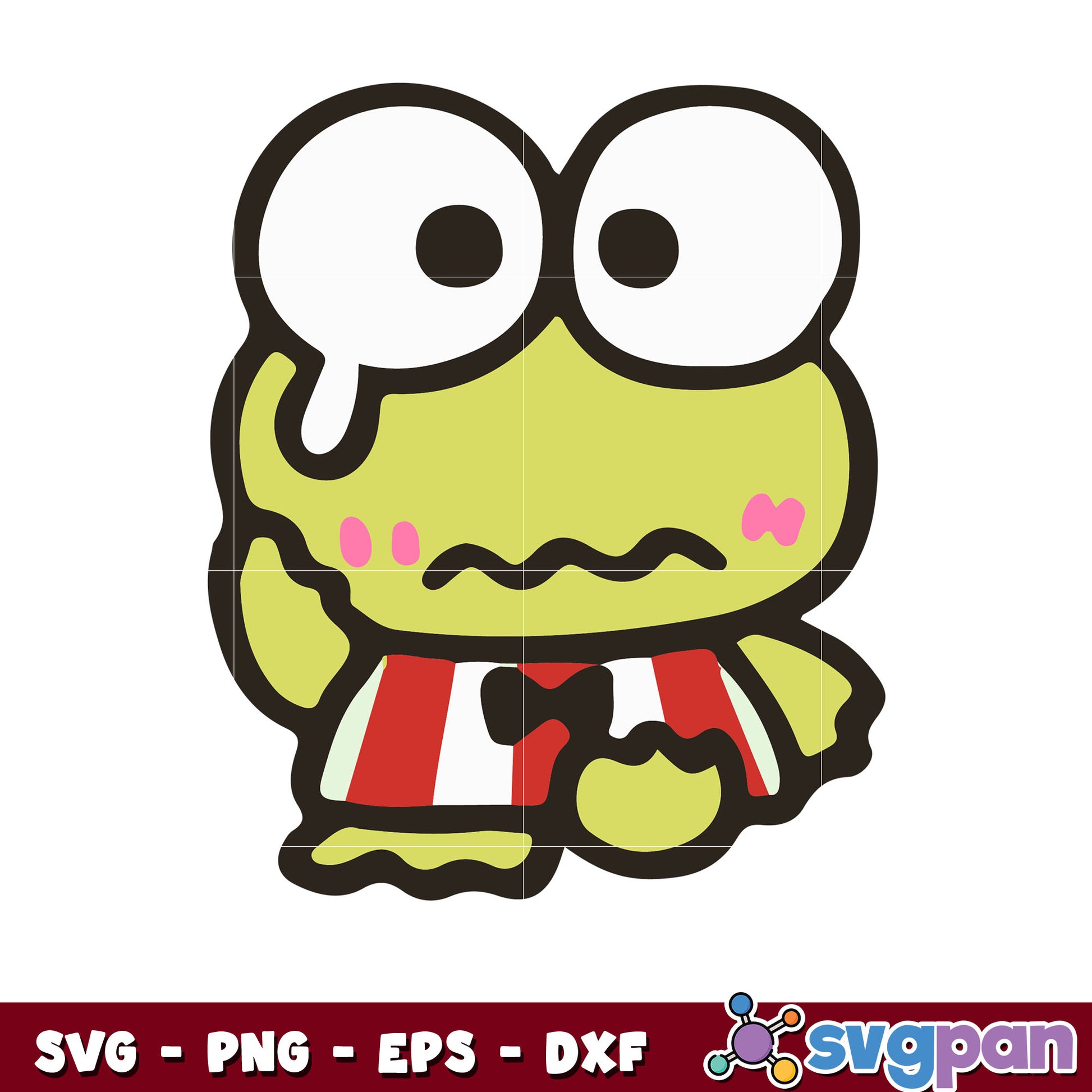 Sanrio Keroppi crying design svg, keroppi svg, hello kitty svg