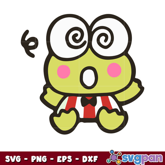 Sanrio Keroppi dizzy svg, keroppi sanrio​ svg, hello kitty svg