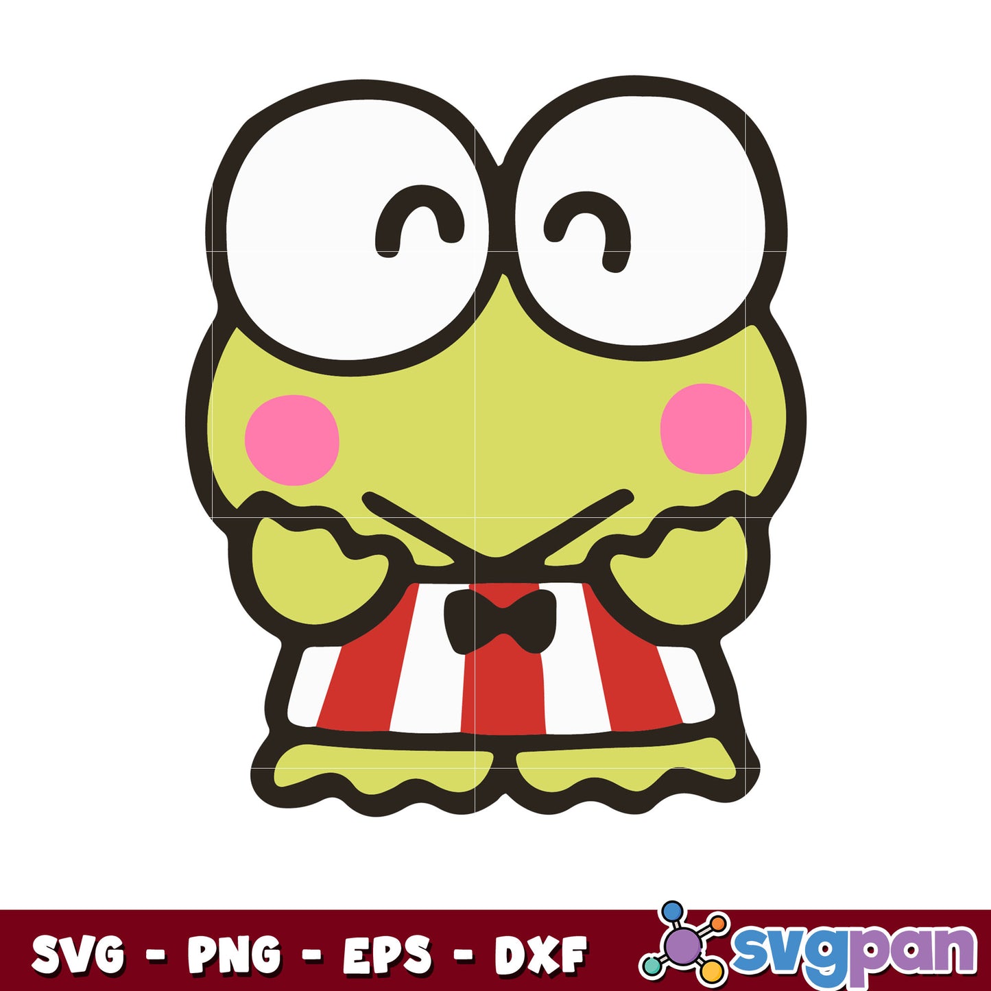 Sanrio Keroppi smile svg, sanrio cartoon svg, keroppi frog​ svg