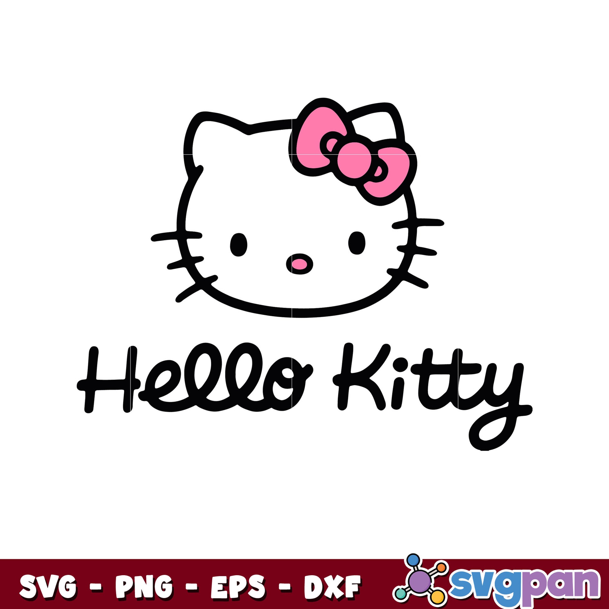 Sanrio hello kitty face svg, hello kitty svg, sanrio cartoon svg