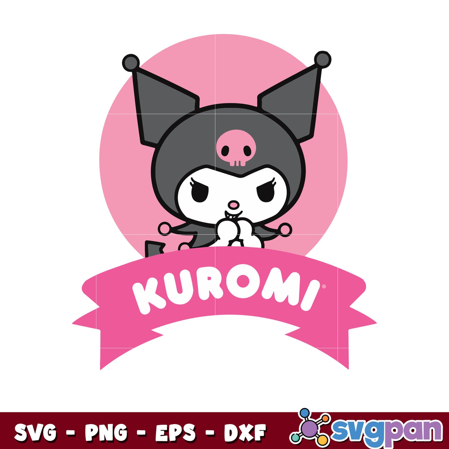 Sanrio kuromi hello kitty desgin svg, hello kitty kuromi​ svg