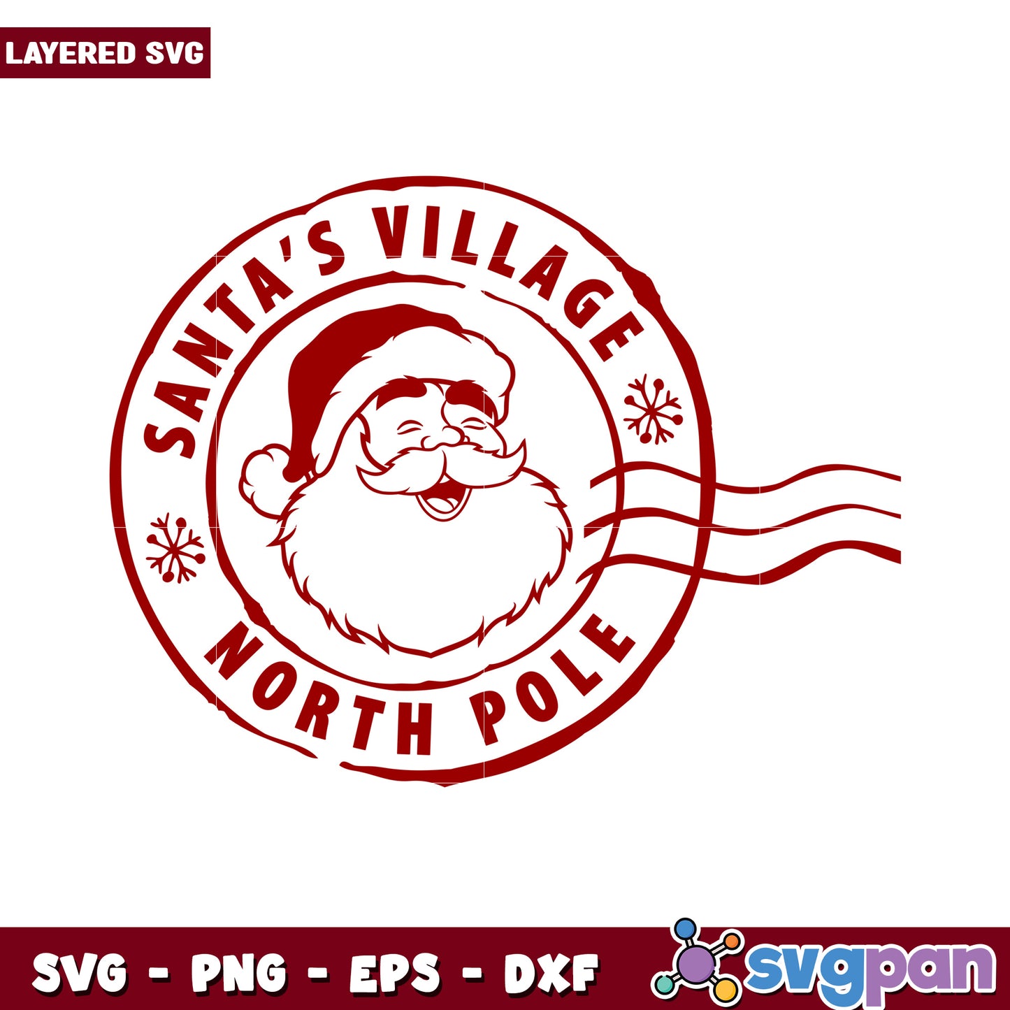 Santa's Village North Pole SVG Design, Perfect for Holiday Crafts