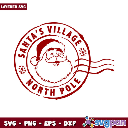 Santa's Village North Pole SVG Design, Perfect for Holiday Crafts