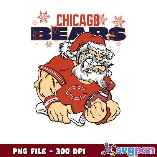 Santa claus chicago bears png, national league football png, super bowl png