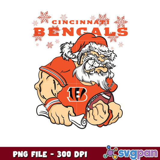 Santa claus cincinnati bengals png, national league football png, super bowl png