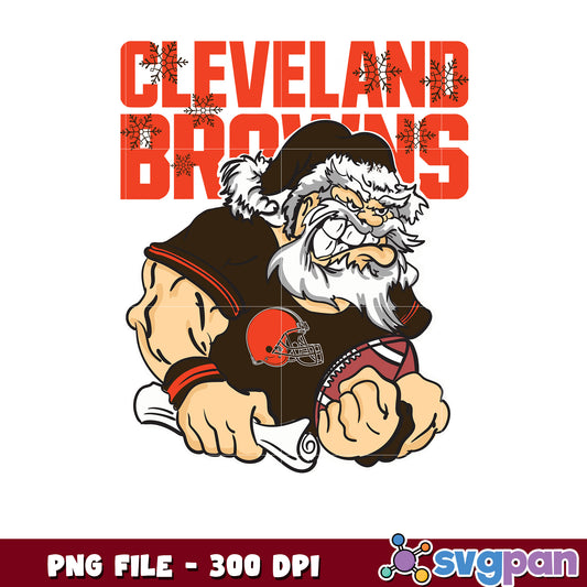 Santa claus cleverland browns png, national league football png, super bowl png
