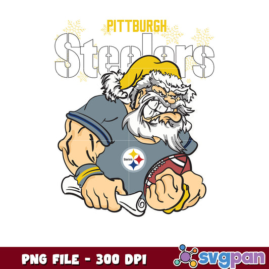Santa claus pitburgh steelers png, national league football png, super bowl png