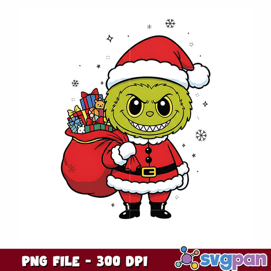 Santa grinch png, merry christmnas png, christmas characters png