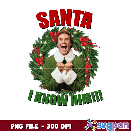 Santa i know him png,  christmas png,happy christmas png