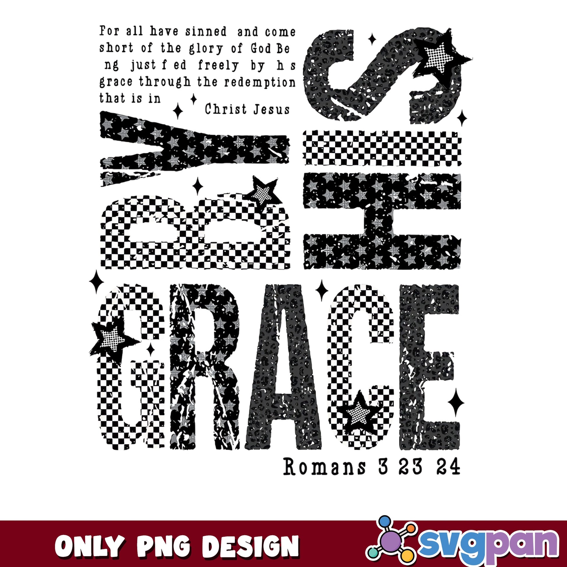 Saved By Grace PNG, Romans 3 23 24 Scripture PNG, Christian Faith PNG