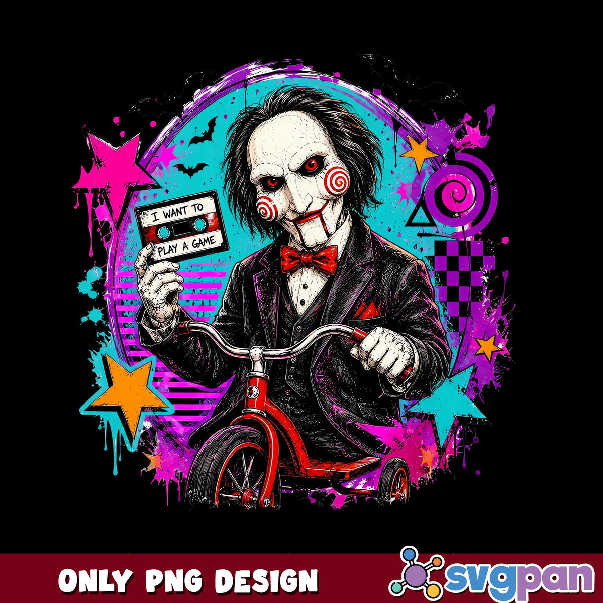 Saw Billy Puppet I Want To Play A Game PNG, Horror Movie PNG, Halloween PNG