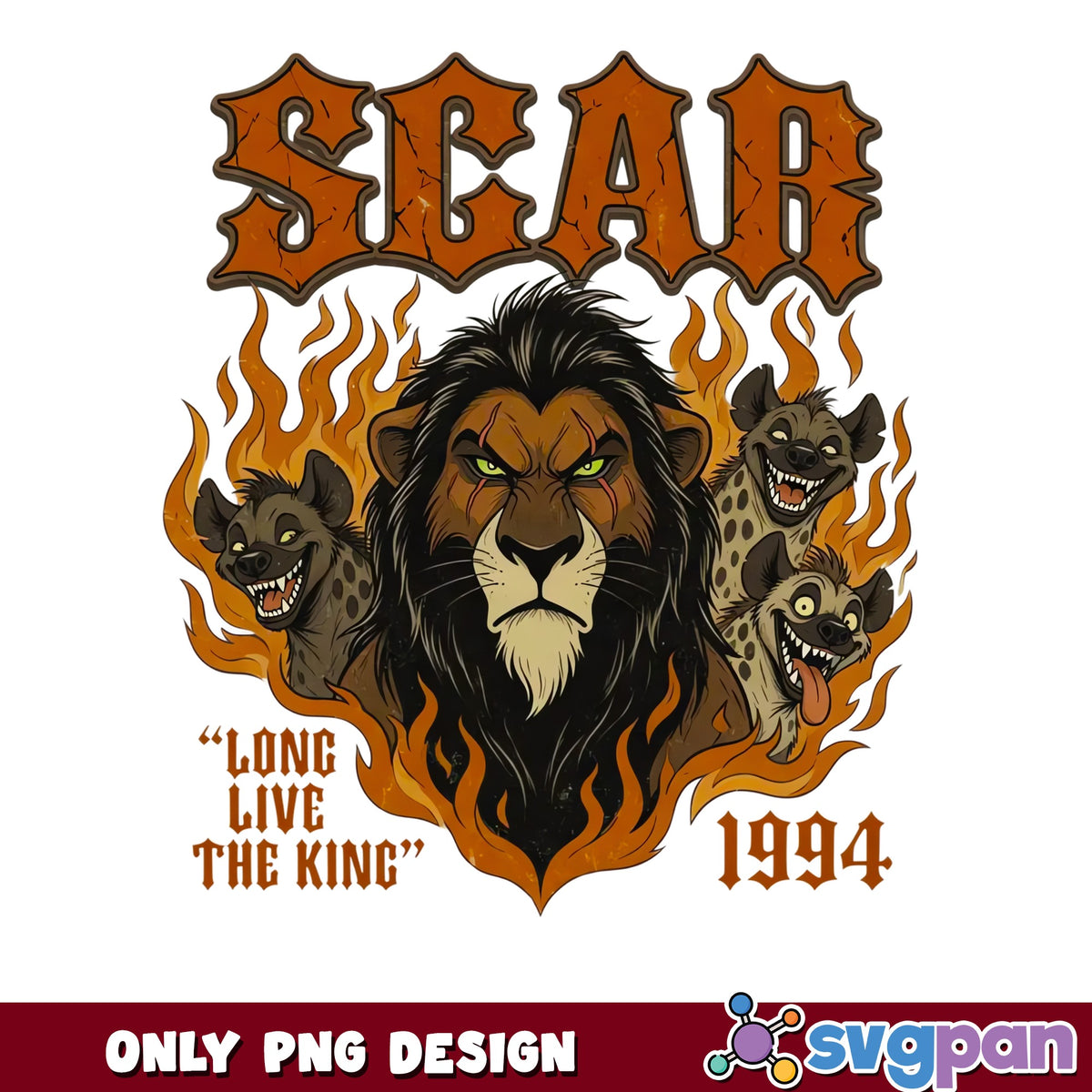 Scar Lion King PNG, Long Live The King Disney Villain, 1994 PNG