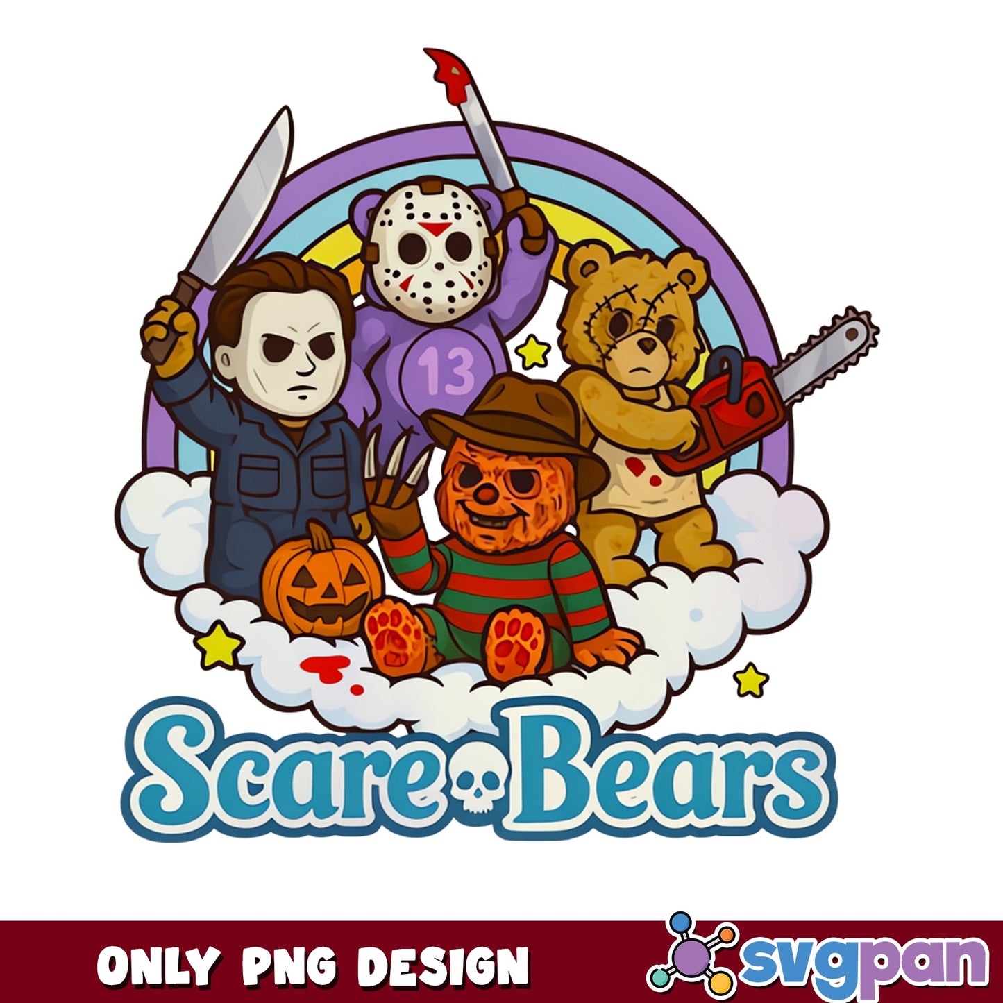 Scare Bears Horror PNG, Halloween Horror Characters, Halloween PNG