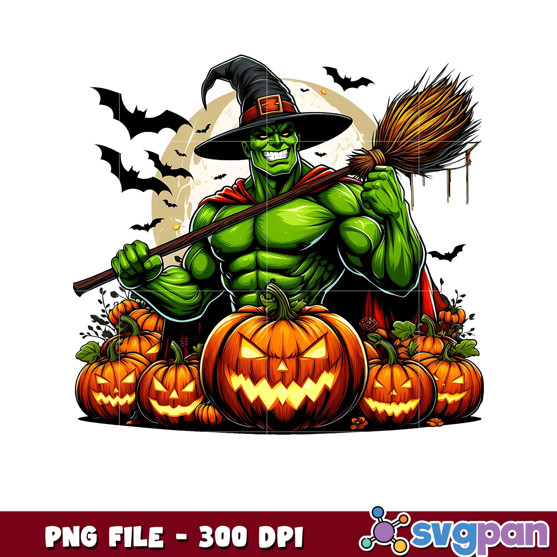 Scarry halloween hulk png, spooky characters png, avengers halloween​​ ​png