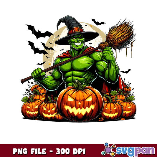 Scarry halloween hulk png, spooky characters png, avengers halloween​​ ​png