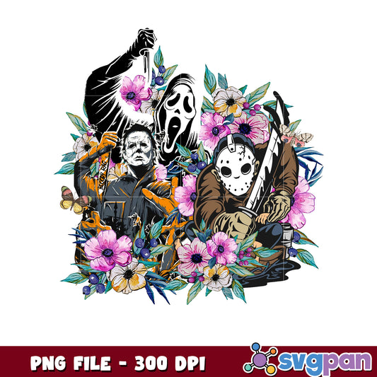 Scary flowers design png, halloween cookies png, halloween horror nights​ ​png