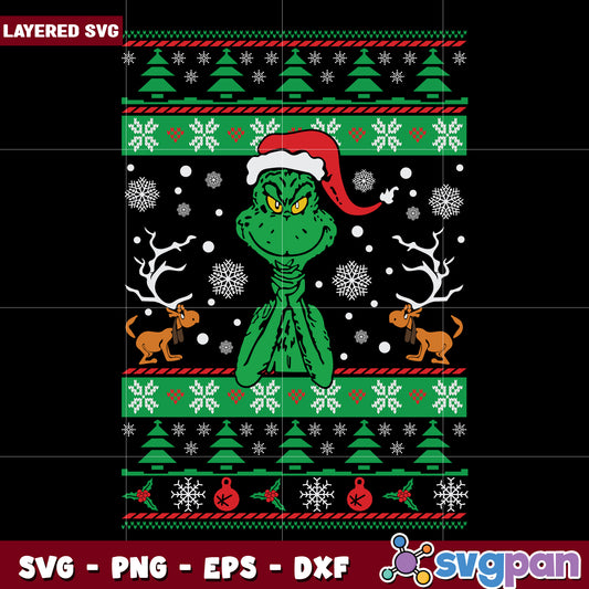 Scary grinch svg, funny quotes svg, grinch friends svg