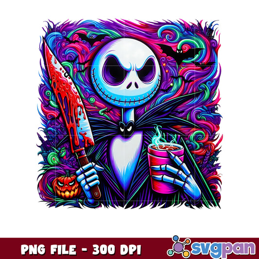 Scary jack skellington png, spooky halloween png, halloween candy png