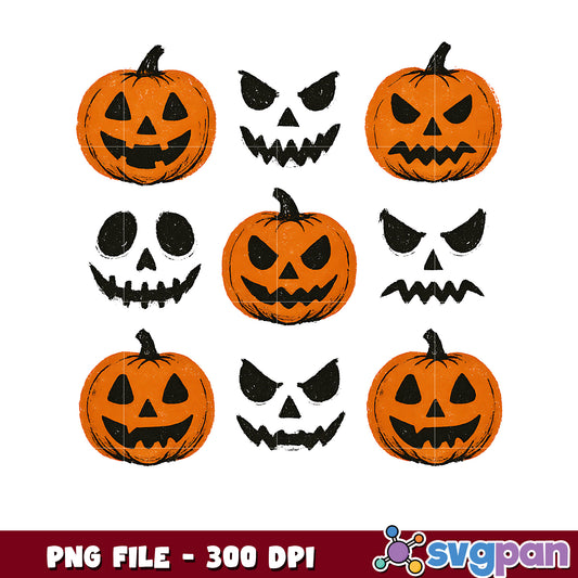 Scary pumkin design png, halloween ghost png, trick or treat png