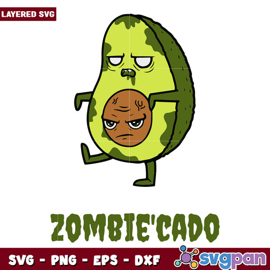Scary zombie cado svg, halloween vacation svg, halloween holiday svg