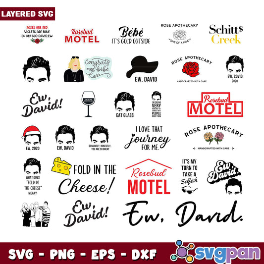 Schitt's Creek Inspired SVG Bundle for Crafters
