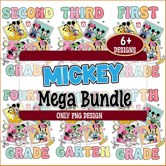 School grade mickey png bundle