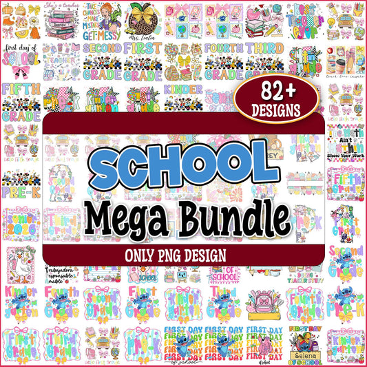 School topic design png bundle