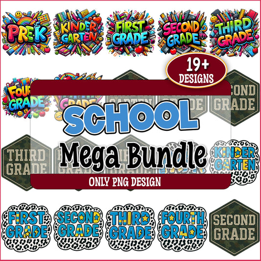 School wonderful design png bundle