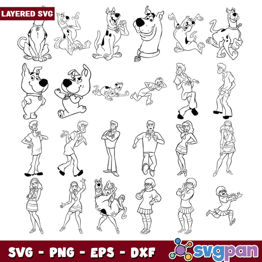 Scooby Doo Characters SVG Bundle for Crafting Needs