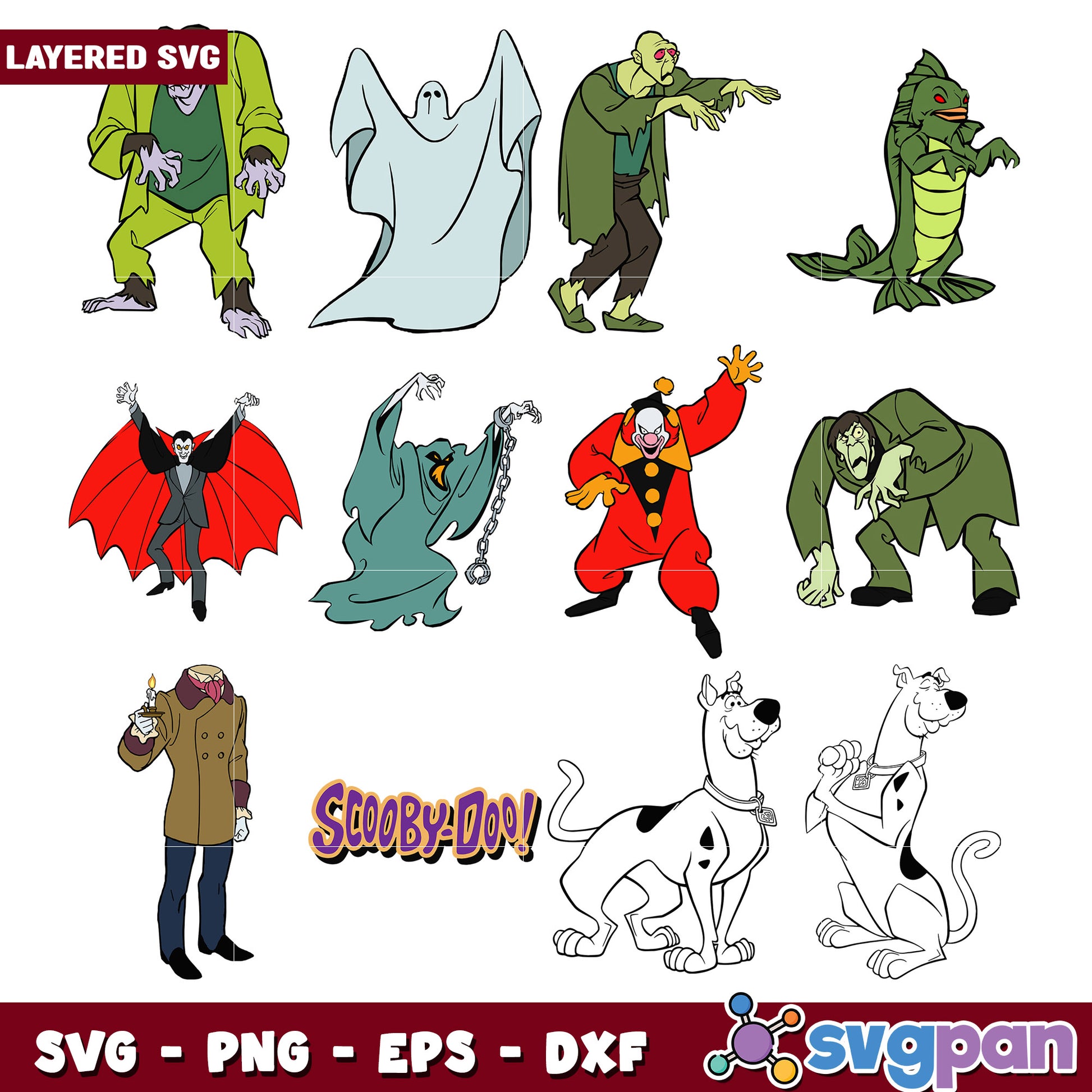 Scooby Doo Monsters SVG Bundle