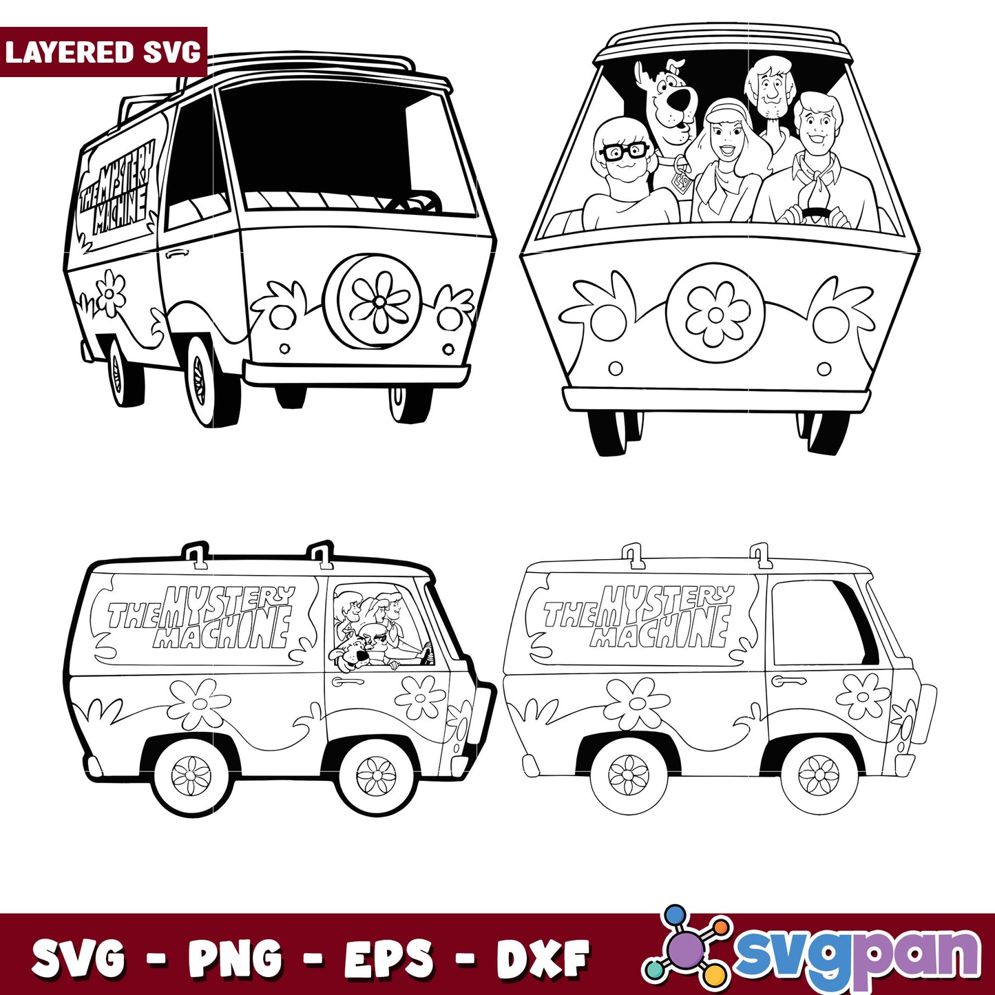 Scooby Doo Mystery Machine SVG Bundle