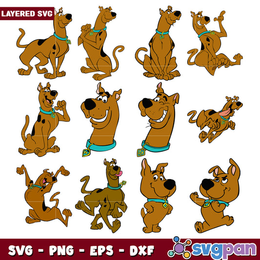 Scooby Doo SVG Bundle 12 Layered Designs