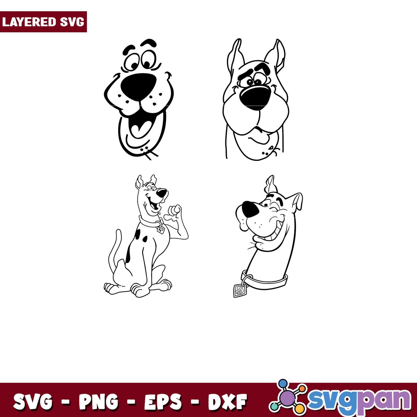 Scooby Doo SVG Bundle Layered Designs