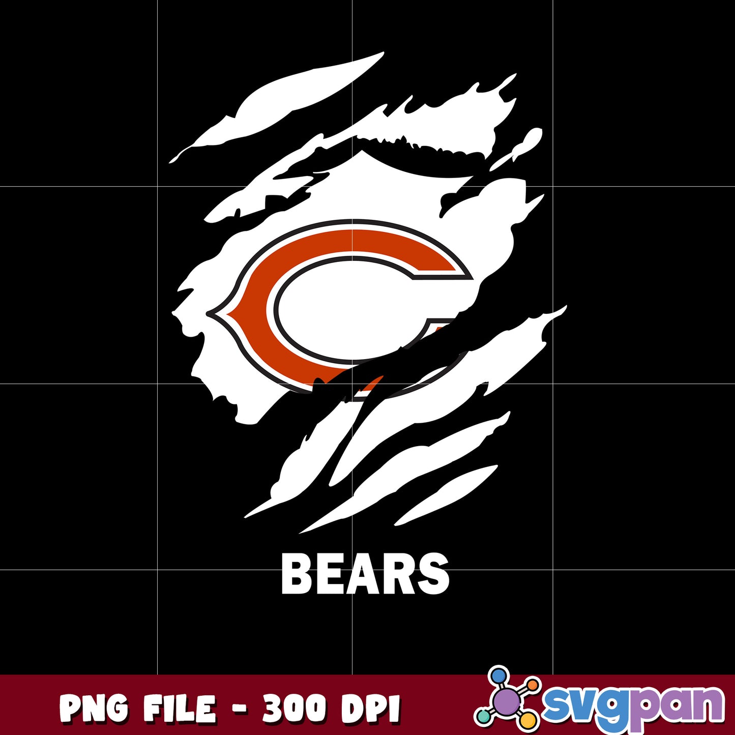 Scratch logo chicago bears design png, nfl teams png, super bowl 2025 png