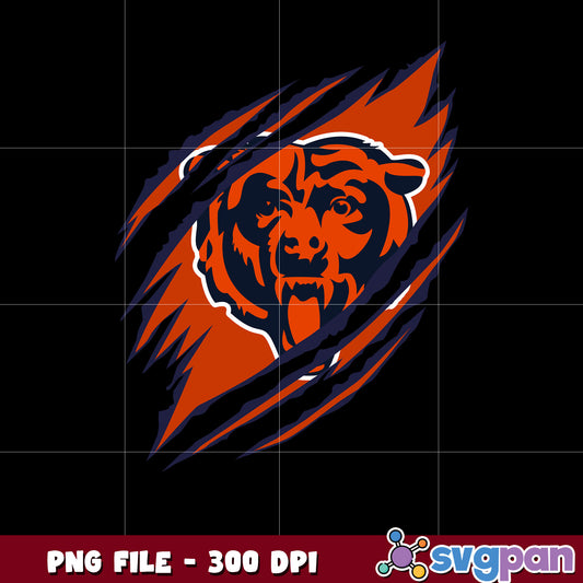 Scratch logo chicago bears design png, nfl teams png, super bowl png