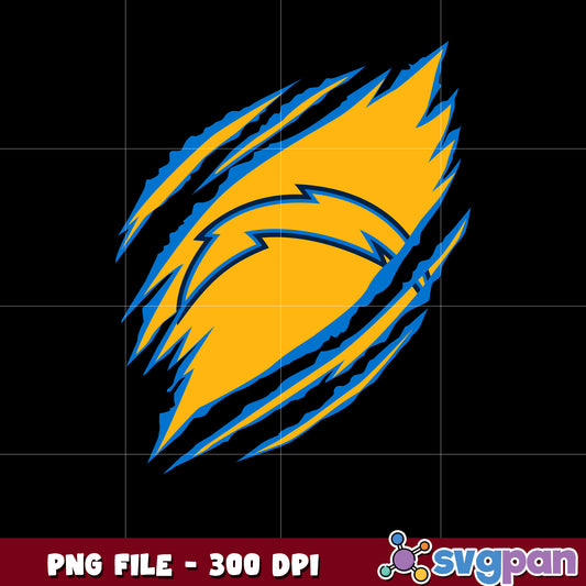 Scratch logo los angeles chargers design png, nfl teams png, super bowl png