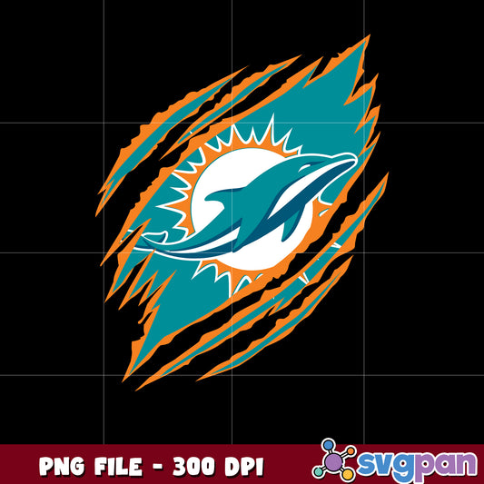Scratch logo miami dolphins design png, nfl teams png, super bowl png