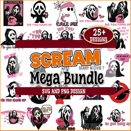 Scream valentine svg bundle