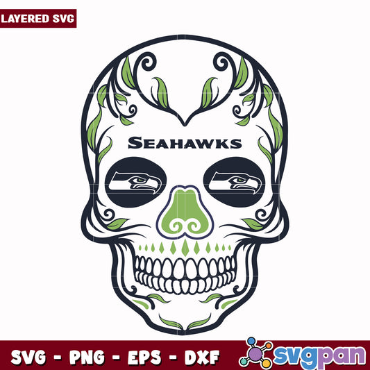 Seahawks skull svg, super bowl svg, nfl seahawks svg