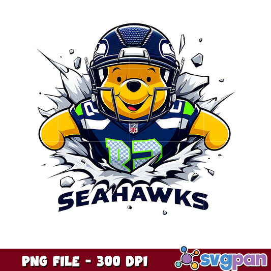 Seahawks winnie pooh png, nfl games today png, american rugby png