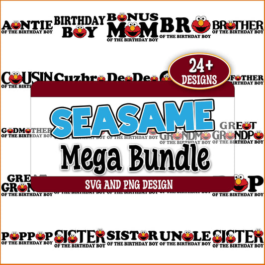 Seasame birthday svg bundle