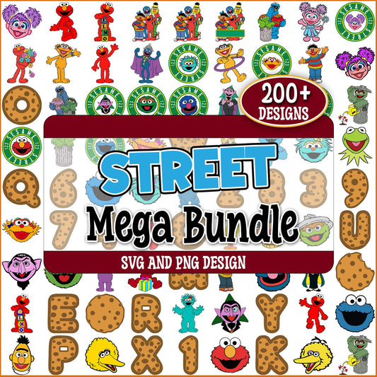Seasame street alphabet svg bundle