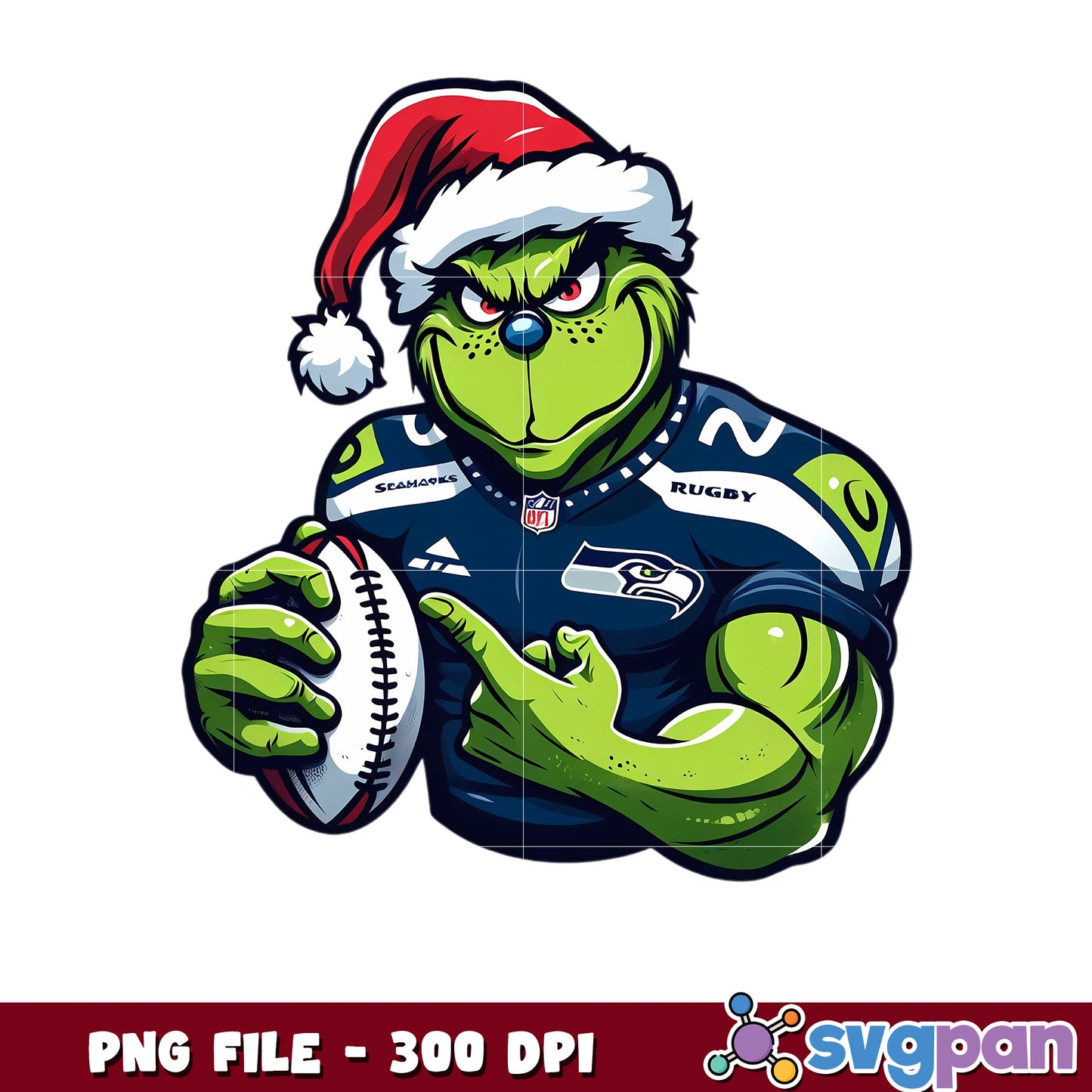 Seattle seahawks grinch design png, super bowl 2025 png, nfl teams helmet png