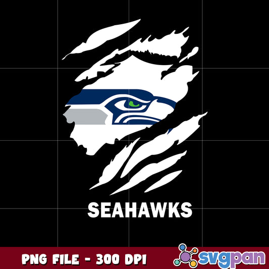 Seattle seahawks png, nfl seahawks team logo png, blue and green hawk png
